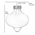 Clear onion-shaped Christmas ornament with silver cap and dimensions 8x9cm size. - Light Bulb Ball / 10cm / Silver