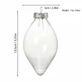 Clear teardrop plastic Christmas ornament with silver cap and hook, 13.5cm height - Water Drop Ball / 6cm / Silver
