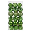 36pcs green Christmas ornaments set with 6cm diameter in various decorative finishes - 36 Pieces (6cm) / Fruit Green