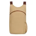 Lightweight khaki outdoor hiking backpack with large capacity and ergonomic straps - One Size / Foldable Style / Khaki