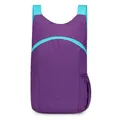 Lightweight purple and cyan hiking backpack for outdoor sports and camping adventures. - One Size / Foldable Style / Deep purple