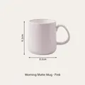 Tazza da caffè minimalista in ceramica rosa chiaro con dimensioni 9,2 cm altezza e 8,5 cm - Bicchiere per Collutorio Mattina e Sera / Tazza Singola (Altezza 9.2cm Larghezza 8.5cm) / Rosa
