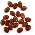 10x14mm rotbraune ovale Cabochons aus Naturstein für DIY-Schmuckherstellung - Roter Jaspis