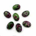 Natürliche 10x14mm ovale Rubin-Zoisit Cabochon Edelsteine für DIY-Schmuck-Inlays und Zubehör - Rubin-Zoisit