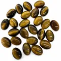 Φυσικά 10x14mm οβάλ καμποσόν μάτι της τίγρης με εφέ ματιού γάτας για χειροποίητα κοσμήματα - Μάτι της Τίγρης