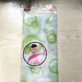 Toalla larga de nailon para exfoliar la espalda con diseño de burbujas verdes para baño - Verde Estampado