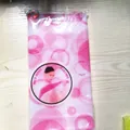 Toalla larga de nailon para frotar la espalda con un patrón de círculos rosas - Rosa Estampado