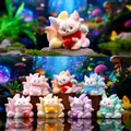 Guochao style nine-tailed fox blind box figure set with colorful fur neck decoration - Fox Shadow Nine Luminaries (3270) / Full Box (6 Pieces)