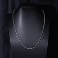 Premium silver stainless steel ball chain necklace for men stylish minimalist cool jewelry - Bead Chain (X469-15)