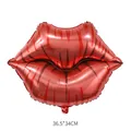 Vibrant red foil lip shaped balloon for Valentine's Day party decoration, 36.5x34cm - Small American Red Lips