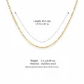Durable gold-toned stainless steel link chain necklace with 45+5cm adjustable length - O-Chain Only (Without Pendant) / 45+5cm / Gold