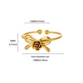 Vue détaillée de la taille de la bague rose à nœud doré, diamètre intérieur de 18 mm - Nœud à la Rose (JZ8285G) / Or (JZ8285G)