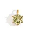 Elegante ciondolo in acciaio inossidabile placcato oro 18K con zircone tondo verde lime. - Champagne (CZ10)