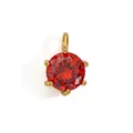 Elegante ciondolo in acciaio inossidabile placcato oro 18 carati con zircone rosso - Rosso (CZ12)