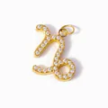 Pendentif zodiaque Capricorne plaqué or serti de zircons cubiques pour bijoux artisanaux - Capricorne - Or