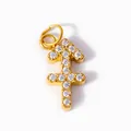 Pendentif signe du zodiaque Sagittaire en acier titane doré avec micro-cristaux - Sagittaire - Or