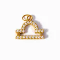 Pendentif signe Balance plaqué or avec strass étincelants pour bijoux personnalisés - Balance - Or