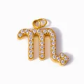 Élégant pendentif Scorpion en plaqué or avec incrustation de cristaux brillants pour bijoux DIY - Scorpion - Or
