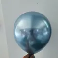 Shiny 10-inch metallic blue latex balloon for wedding party and New Year decorations - Light Blue