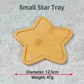 Kleines sternförmiges Untersetzer-Tablett aus Naturbambus für Bastelarbeiten, 12.5cm - Kleines herzförmiges Tablett (10,5 cm)