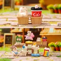 Set di 7 simpatiche statuine di gatti della collezione di scatole a sorpresa - Serie Meow Slacking Office (0324) / Set da 6