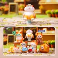 Set di figurine in resina di gatto siamese blind box, 6 stili e 1 stile nascosto. - Uno a Caso / Gatto Arancione Stacanovista (80320)