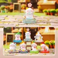 Collection of cute cartoon Siamese cat blind box resin figurines for creative desktop decor - Set of 6 (Full Box) / Little Meow in the Evening Breeze (A184)