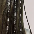 Set zilverkleurige holle metalen haarringen en kralen voor DIY dreadlock-styling - Zilver Stijl 2 / 40-delig pakket / Zilver