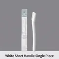 Professional white safety eyebrow trimmer with short handle for precision grooming and shaping - White Short Handle Single