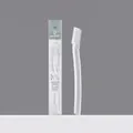 White eyebrow trimmer with short handle and transparent protective cap, single piece - Transparent Short Handle Single