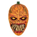 Detailed macro shot of a scary Halloween pumpkin latex mask for cosplay parties. - Pumpkin Monster (40111-2)