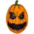 Realistic scary Halloween pumpkin latex mask for horror cosplay and spooky party costumes - Pumpkin Head (40563)