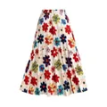 Bohemian women's long skirt featuring vibrant colorful floral prints and a comfortable elastic waist - S / Bottoms / Colorful