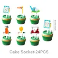 24pcs golf theme cake toppers for sports birthday party decorations - Golf Theme Cupcake Toppers (24 Pcs)