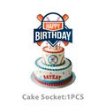 Baseball Happy Birthday Kuchendekoration für Jungen Sport Geburtstagsparty Deko - Großer Tortenaufsatz 1Stk