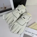 Witte winterse sport handschoenen met dikke fleecevoering en touchscreen vingers - SPORTS Letter Stijl (115) / Wit