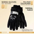 Professionele thermische skihandschoenen voor heren en dames, touchscreen-functie, zwart-wit - Cartoon Panda Color-block Touchscreen Stijl / Zwart