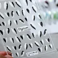 Minimalistische schwarz-weiße Gips-Herzform 3D-Relief-Geprägte Nagelkunst-Aufkleberfolie - TS-1565 Relief (Gipsherz Schwarz)