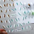 3D-Herz-Gips-Nagelsticker mit Relief für moderne und minimalistische Nagelfunst-Designs - TS-1567 Relief (Gipsherz Blau)