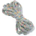 Close-up of grey speckled yarn with colorful dots for DIY knitting and craft projects. - Diameter Approx 10mm 30g / Light Blue