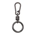 Langlebiger Schlüsselanhänger aus Rotgusslegierung mit Feder- und Ring-DIY-Zubehör - Gunmetal