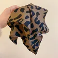 Retro leopard print fabric square hair claw clip for elegant and versatile hairstyles - 1 Claw Clip - Coffee Leopard