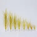 Tiges d'herbe d'oignon jaune artificielles de différentes hauteurs pour décoration - Jaune Automne / 25cm (20 Feuilles)