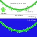 2m fluorescent green star garland tinsel streamer for festive party celebration decoration - 2 Meter Pack / Neon Macaron Green