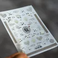 Vergulde nagelstickers in Chinese stijl met gedetailleerde kraanvogel- en bloemmotieven - Kraanvogel Schaduw Bloemen Stijl (TS-184)
