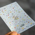 Gouden kraanvogel en wolkenpatroon nagelstickers met Chinese motieven - Kraanvogel Gelukswolk Stijl (TS-203)