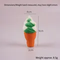 Kleines PU-Eiscreme-Quetschi-Spielzeug mit grünem Baummuster, ca. 9 cm Gesamthöhe - Anhänger-Stil / S / Grün