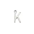 Anhänger Buchstabe K aus poliertem Edelstahl für DIY Halsketten und Armbänder Zubehör - Buchstabe K