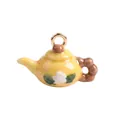 Yellow miniature teapot pendant accessory for DIY jewelry necklaces and bracelets - Yellow Teapot Pendant (Style 11)