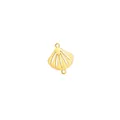 Gold plated stainless steel shell charm for DIY jewelry making connector - Golden Shell